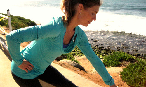 Touch your toes without bending your knees too much.