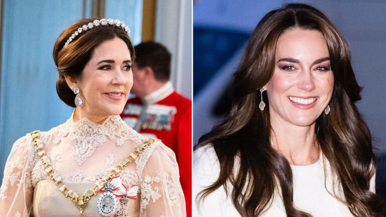 Queen Mary’s Stunning Sheer Lace Ballgown: A Royal Fashion Homage to Princess Kate