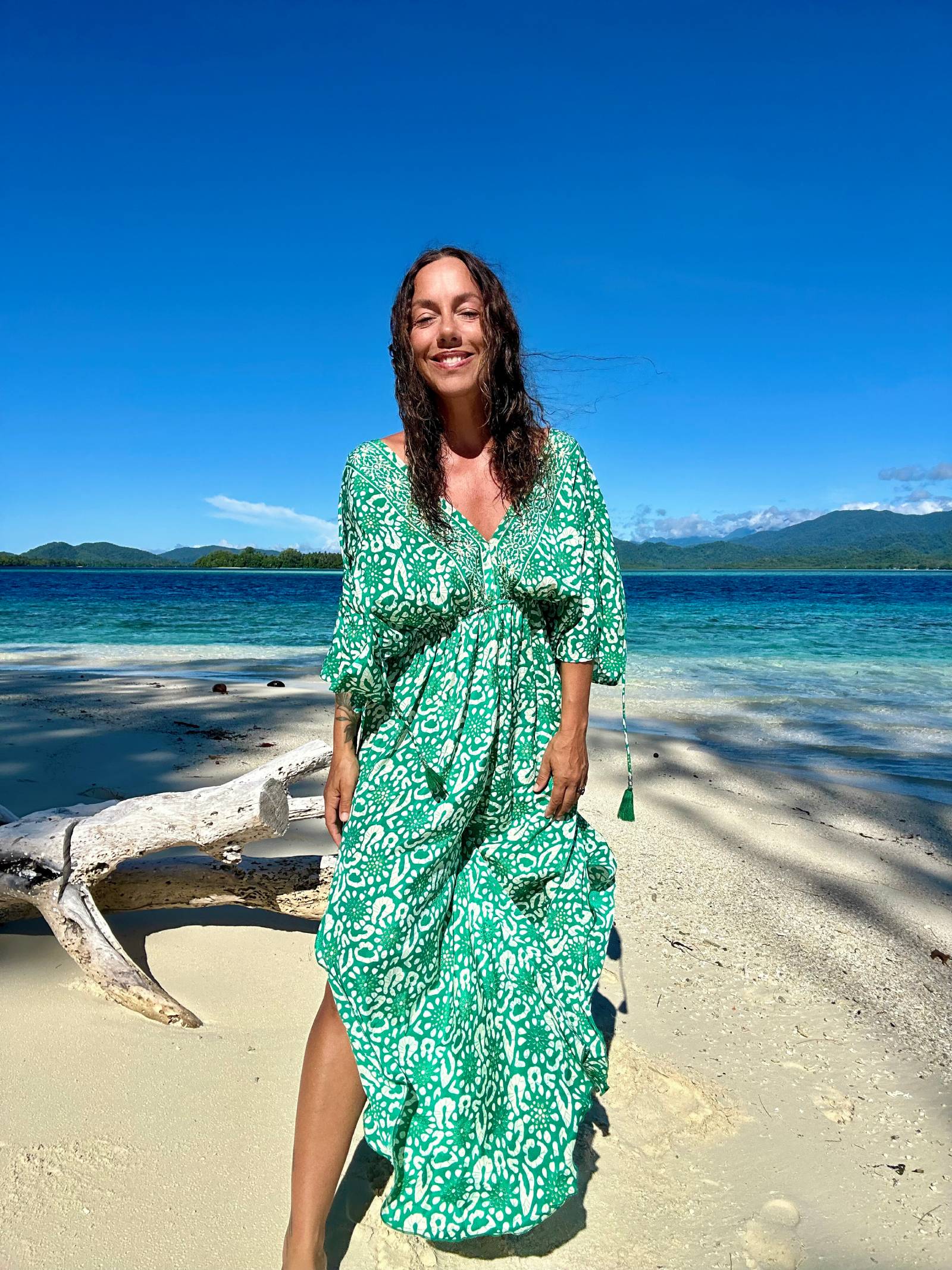 Hiyam Jabak Green Dress