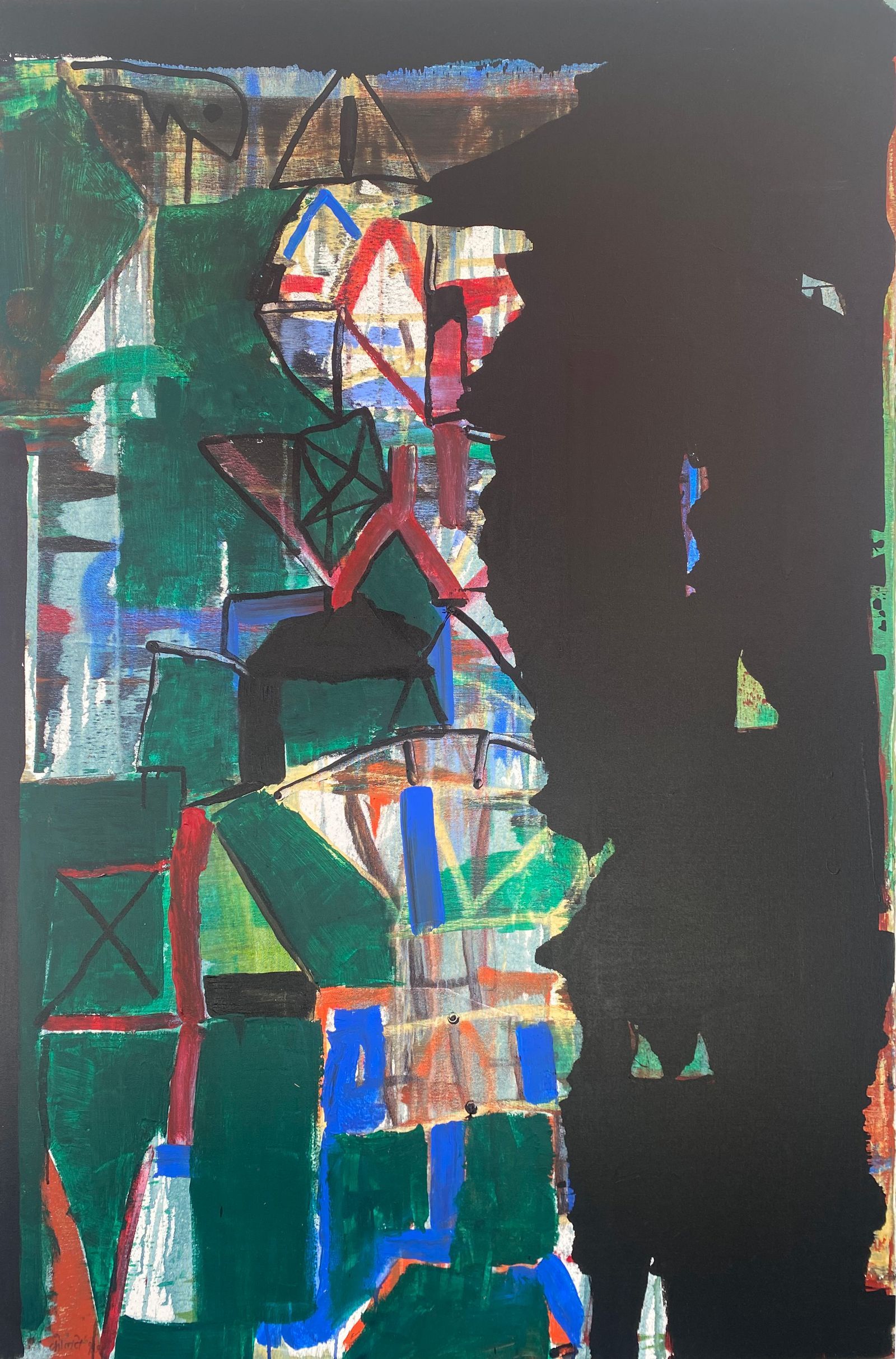 Image may contain Art Modern Art Painting Adult Person Clothing Footwear and Shoe