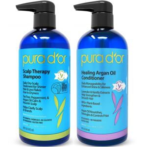 How to Get Picture-Perfect Holiday Hair 4 PURA D'OR Scalp Therapy Shampoo & Healing Conditioner Set