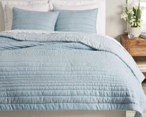 Pottery Barn Waterfall Cotton Reversible Quilt