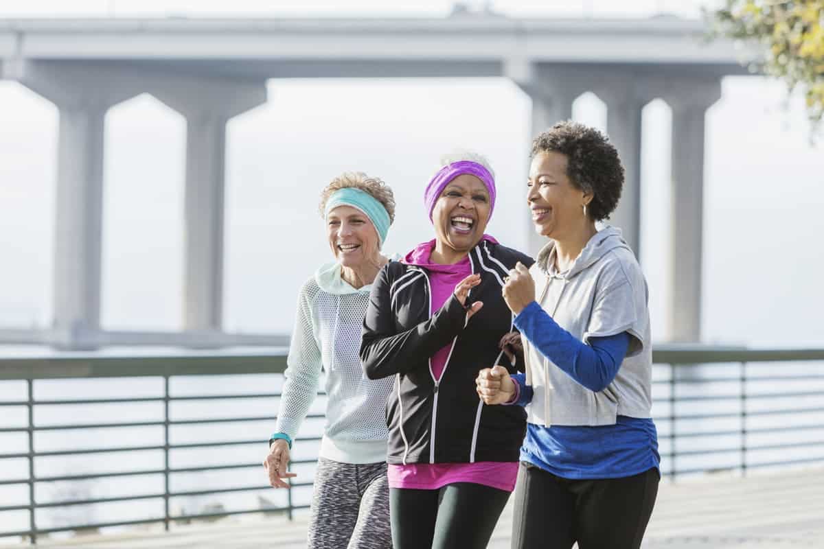 3 Steps to Get in Shape Fast 4 friends walking