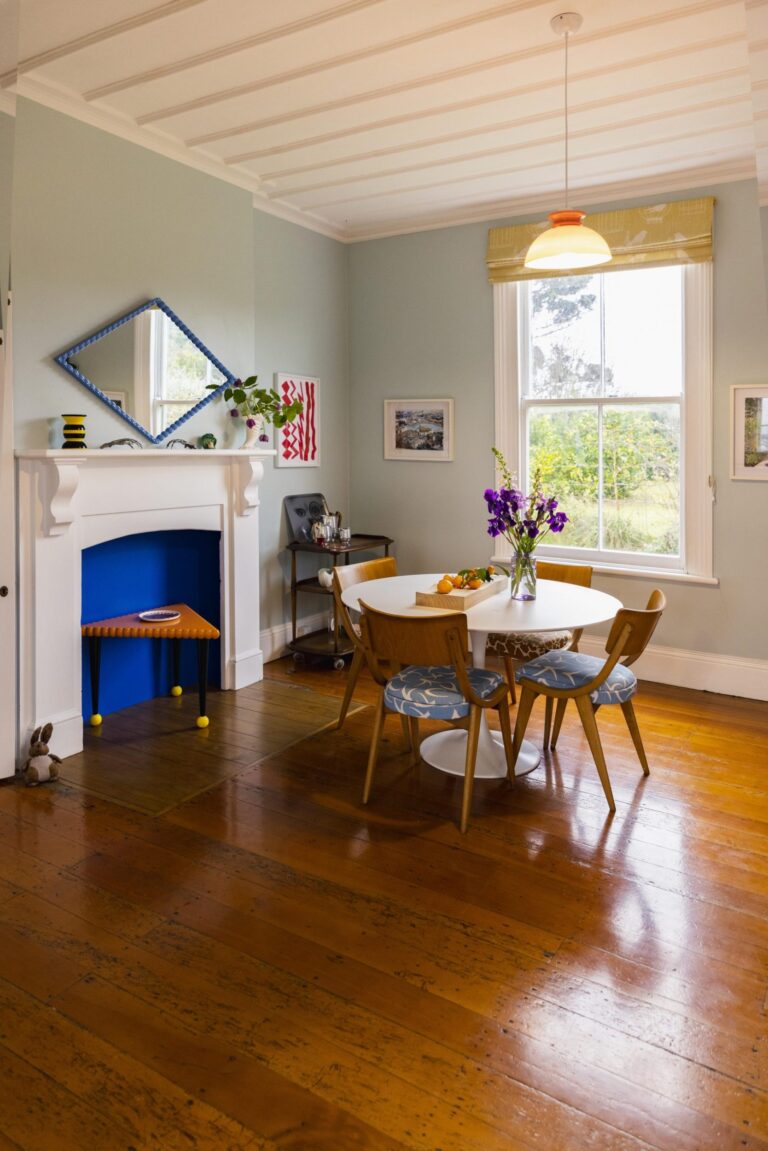 A relocated 19th-century cottage in Waipipi now serves as a colourful funhouse