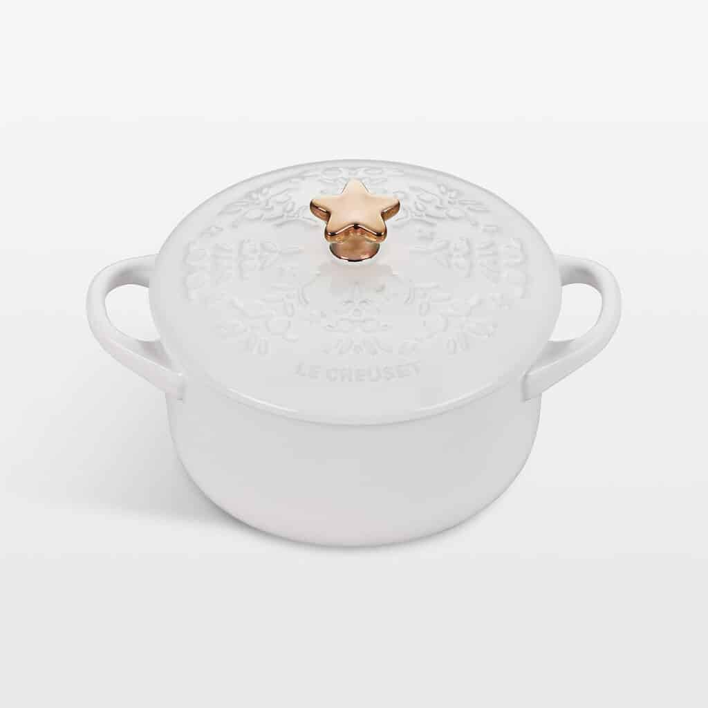 le creuset mini noel cocotte with star knob white 1024x1024 1