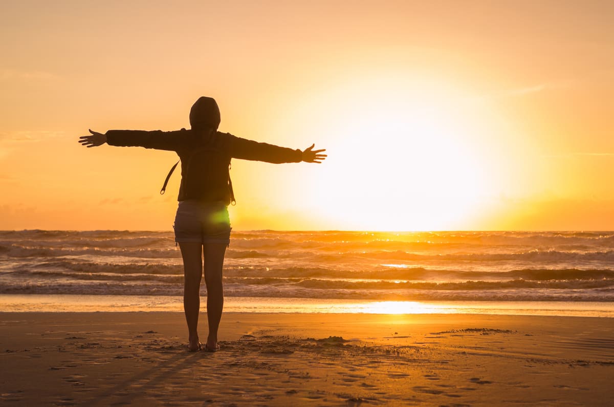 woman at the beach