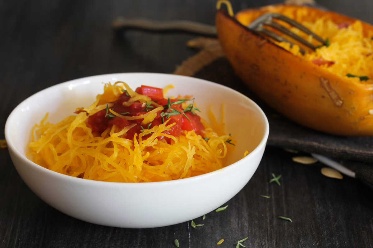 Spaghetti Squash with Tomato Basil Sauce 1200x800 11