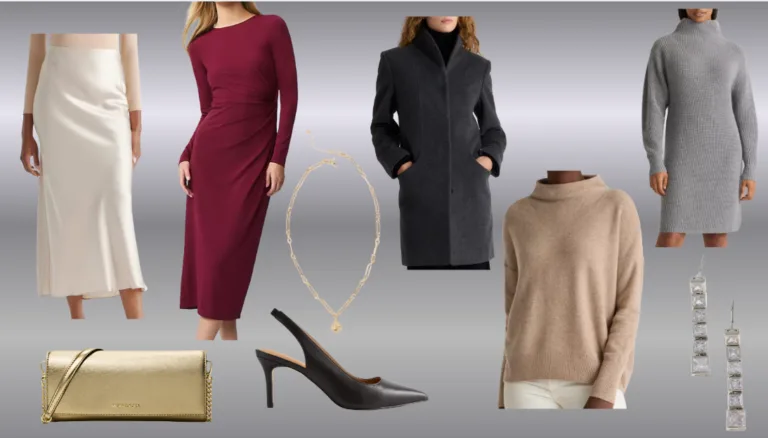 6 Effortlessly Chic Holiday Outfits for Women Over 50 – From Casual to Black Tie